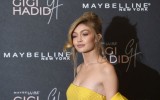 Gigi Hadid, lady in giallo nella festa Maybelline